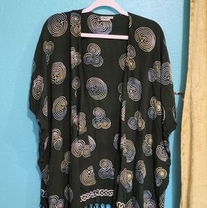 Celtic Circles Green Shawl OS